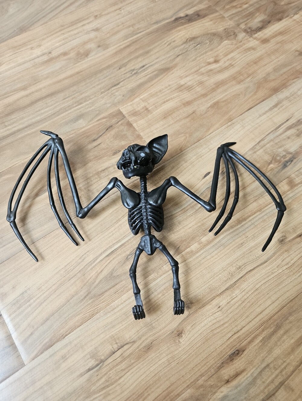 Black Skeletal Bat Wall Accent -